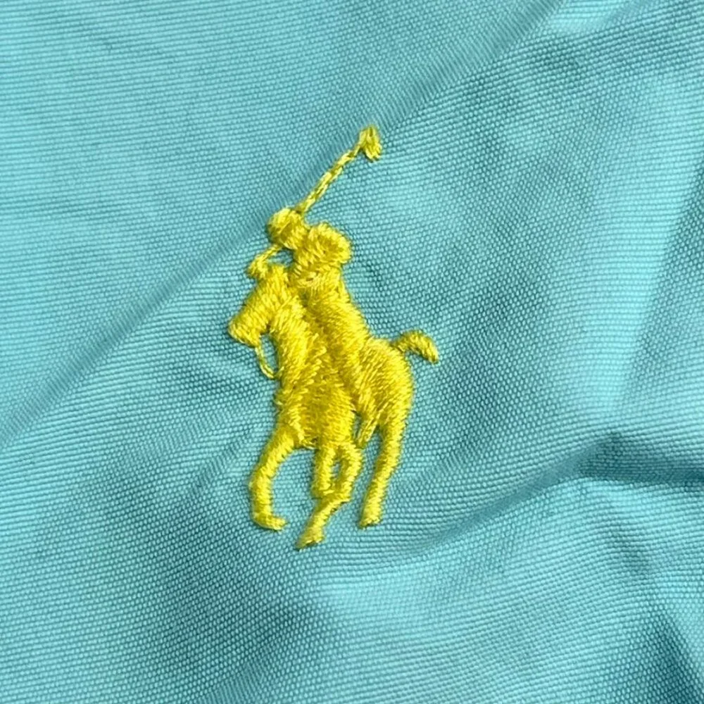 Polo Ralph Lauren Swim Trunks Aqua Yellow Pony Resort Vacation